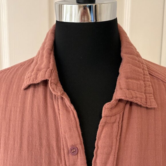 CP Shades Marella Double Cotton Gauze Button-up, Pecan M - Picture 6 of 9